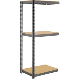 Global Industrial 3 Shelf Extra Heavy Duty Boltless Shelving Add On 48""W x 48""D x 72""H Wood Deck