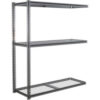 Global Industrial 3 Shelf Extra Heavy Duty Boltless Shelving Z Beam Add On 96Wx24Dx84H Wire Deck