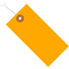 Global Industrial Tyvek® Shipping Tag Pre-Wired 4-3/4""L x 2-3/8""W Orange 100/Pack