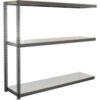 Global Industrial 3 Shelf Heavy Duty Channel Boltless Shelving Add On 96""Wx48""Dx72""H Laminate Deck