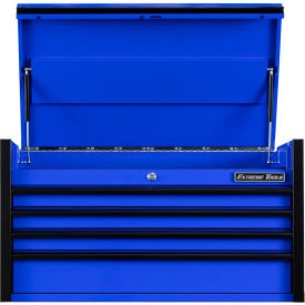 Extreme Tools DX Top Chest 4 Drawers 41""W x 25""D x 22-1/4""H Blue with Black Drawer Pulls