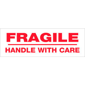 Tape Logic® Carton Sealing Tape Fragile Handle With Care 2"" x 55 Yds. Red/White