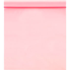 Global Industrial™ Anti Static Reclosable Poly Bags 8""W x 8""L 4 Mil Pink 1000/Pack