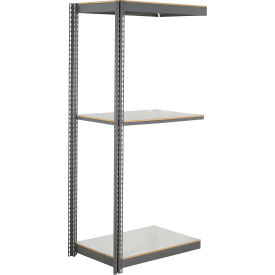 Global Industrial 3 Shelf Standard Duty Boltless Shelving Add On 36""Wx24""Dx60""H Laminate Deck