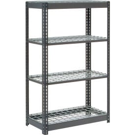 Global Industrial 4 Shelf Heavy Duty Boltless Shelving Starter 36""Wx18""Dx60""H Wire Deck USA