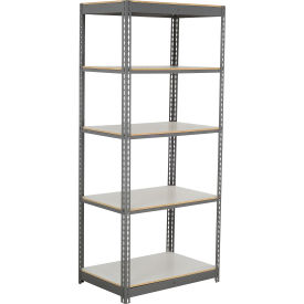 Global Industrial 5 Shelf Standard Duty Boltless Shelving Starter 48""Wx24""Dx72""H Laminate Deck