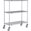 Nexel® 3 Shelf Truck Nexelate® 48""W x 30""D x 80""H Polyurethane Swivel Casters