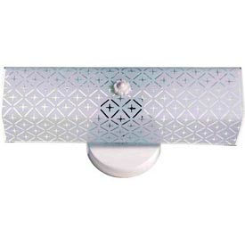 Satco 76-276 2 Light - 14"" - Vanity - w/Diamond ""U"" Channel Glass  White