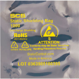 Global Industrial™ Open End Static Shielding Bags 3""W x 3""L 2.8 Mil Transparent 100/Pack