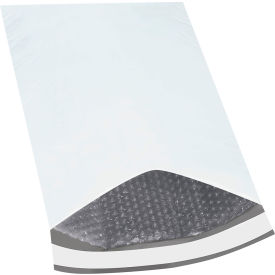 Global Industrial™ Bubble Lined Poly Mailers 12-1/2""W x 19""L 2 Mil White 50/Pack