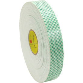 3M™ 4016 Double Sided Foam Tape 1/2"" x 36 Yds. 62.5 Mil Natural