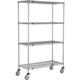 Nexel® 4 Shelf Truck Nexelate® 48""W x 30""D x 69""H Polyurethane Swivel Casters