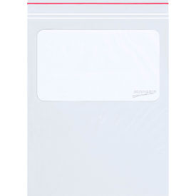 Global Industrial™ Minigrip White Block Reclosable Poly Bags 3""W x 4""L 2 Mil Clear 1000PK