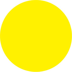 Tape Logic® 3"" Dia. Round Removable Paper Labels Fluorescent Yellow Roll of 500