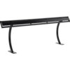 Global Industrial™ 8' Leaning Rail In-Ground/Surface Mount Black