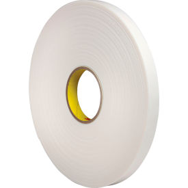 3M™ 4466 Double Sided Foam Tape 1/2"" x 36 Yds. 62.5 Mil White