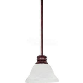 Nuvo 60/366 Empire-1 Light Mini Pendant Alabaster Swirl Old Bronze 7""W X 51""H