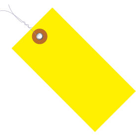 Global Industrial Tyvek® Shipping Tag Pre-Wired 4-1/4""L x 2-1/8""W Yellow 100/Pack