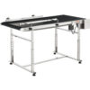 Global Industrial™ 5'L Electric Belt Conveyor 23""W Belt 27-1/2""H to 39-1/2""H 100 lb Capacity
