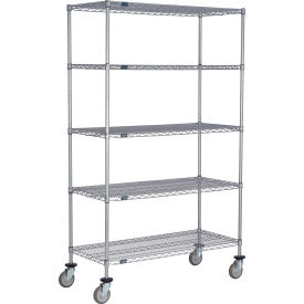 Nexel® 5 Shelf Truck Nexelate® 48""W x 30""D x 69""H Polyurethane Swivel Casters