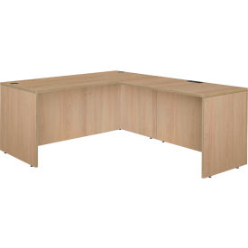 Regency Legacy Executive L-Shaped Desk Shell 60""W x 77""D x 29""H Noble Oak