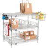 Nexelate® Silver Epoxy To Go Rack 3 Wire Shelves Dividers & Ledges 36""W x 18""D x 34""H