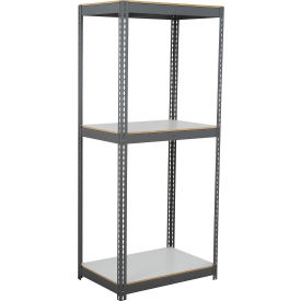 Global Industrial 3 Shelf Extra Heavy Duty Boltless Shelving Starter 48""Wx12""Dx120""HLaminate Deck