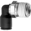 Push to Connect Tube Fitting - Nylon - 90 Degree Elbow Adapter - 1/4"" Tube OD x 1/8"" NPT Male