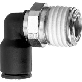 Push to Connect Tube Fitting - Nylon - 90 Degree Elbow Adapter - 1/4"" Tube OD x 1/8"" NPT Male