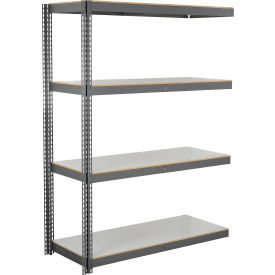 Global Industrial 4 Shelf Extra Heavy Duty Boltless Shelving Add On 72""Wx18""Dx60""HLaminate Deck