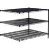 Nexel® 3 Shelf Black Epoxy Wire Shelving Unit Add On 36""W x 36""D x 34""H