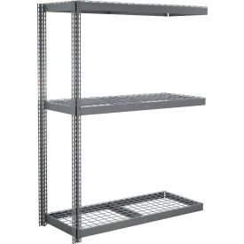 Global Industrial 3 Shelf Extra Heavy Duty Boltless Shelving Add On 72""W x 24""D x 72""H Wire Deck