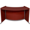 Regency Marque Curved ADA Compliant Reception Station 62-1/2""W x 25""D x 33""H Mahogany