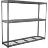 Global Industrial 3 Shelf Extra Heavy Duty Boltless Shelving Starter 96""W x 18""D x 60""HWire Deck