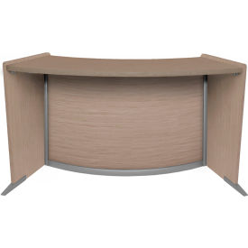 Regency Marque Curved ADA Compliant Reception Station 62-1/2""W x 25""D x 33""H Noble Oak