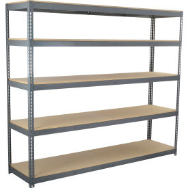 Global Industrial 5 Shelf Extra Heavy Duty Boltless Shelving Starter 96""W x 18""D x 96""HWood Deck