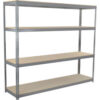 Global Industrial 4 Shelf Extra Heavy Duty Boltless Shelving Starter 96""Wx18""Dx120""HWood Deck