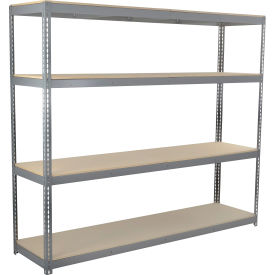 Global Industrial 4 Shelf Extra Heavy Duty Boltless Shelving Starter 96""Wx18""Dx120""HWood Deck