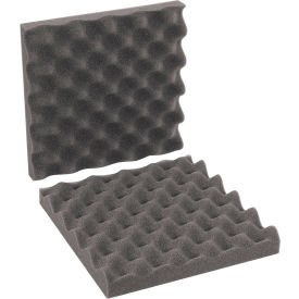 Global Industrial™ Convoluted Foam Sets 10""W x 10""L x 2"" Thick Charcoal 24/Pack