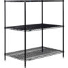 Nexel® 3 Shelf Black Epoxy Wire Shelving Unit Starter 72""W x 30""D x 54""H