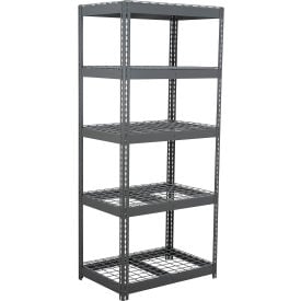 Global Industrial 5 Shelf Extra Heavy Duty Boltless Shelving Starter 36""Wx12""Dx120""HWire Deck