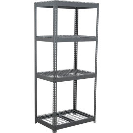 Global Industrial 4 Shelf Extra Heavy Duty Boltless Shelving Starter 72""Wx24""Dx120""HWire Deck