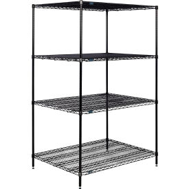 Nexel® 4 Shelf Black Epoxy Wire Shelving Unit Starter 36""W x 36""D x 63""H