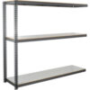 Global Industrial 3 Shelf Extra Heavy Duty Boltless Shelving Add On 96""Wx30""Dx72""HLaminate Deck