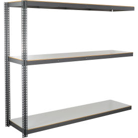 Global Industrial 3 Shelf Extra Heavy Duty Boltless Shelving Add On 96""Wx30""Dx72""HLaminate Deck