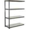 Global Industrial 4 Shelf Extra Heavy Duty Boltless Shelving Add On 60""Wx24""Dx96""H Laminate Deck