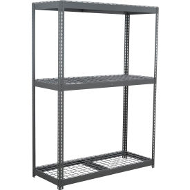 Global Industrial 3 Shelf Extra Heavy Duty Boltless Shelving Starter 60""W x 24""D x 48""HWire Deck