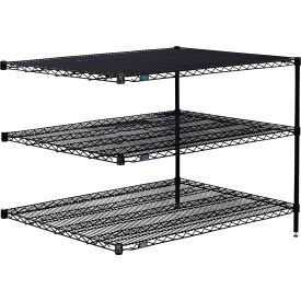 Nexel® 3 Shelf Black Epoxy Wire Shelving Unit Add On 60""W x 36""D x 34""H