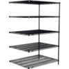 Nexel® 5 Shelf Black Epoxy Wire Shelving Unit Add On 72""W x 36""D x 74""H
