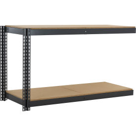 Global Industrial 2 Shelf Extra Heavy Duty Boltless Shelving Add On 72""W x 24""D x 36""H Wood Deck
